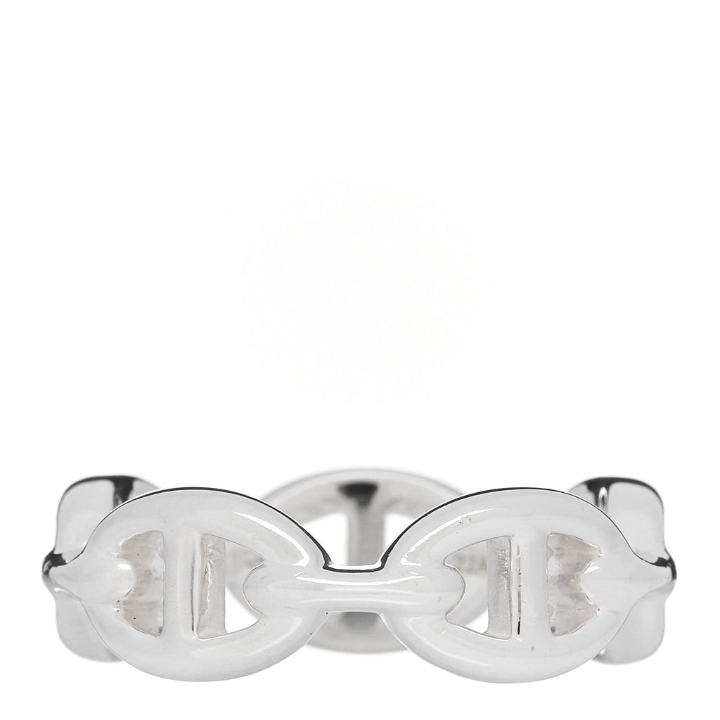 Sterling Silver PM Chaine d'Ancre Enchainee Band Ring 55 7.25