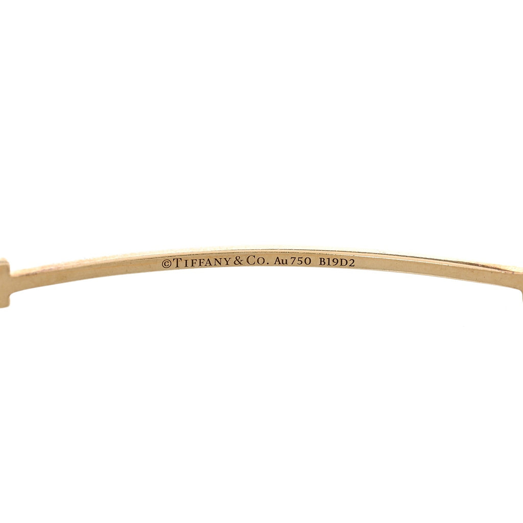 18K Yellow Gold Diamond Small T Smile Bracelet