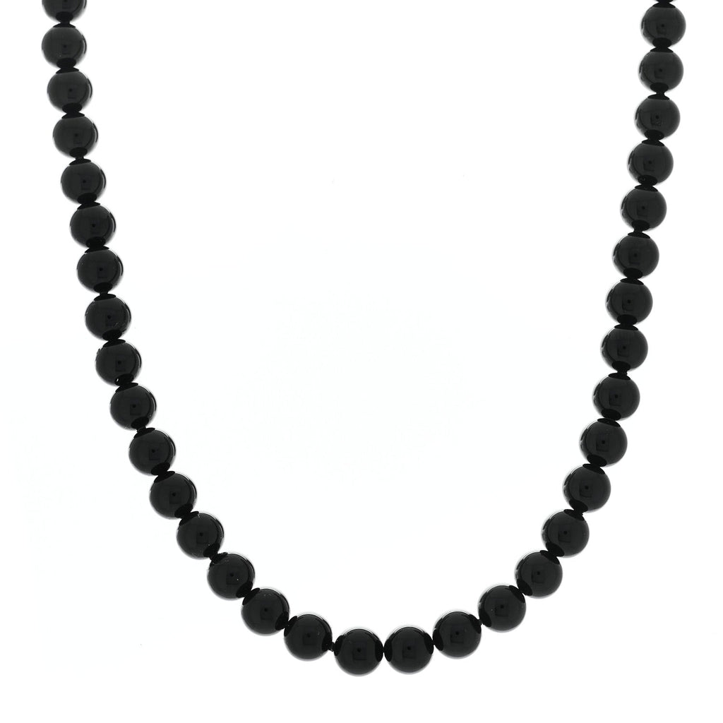 Sterling Silver Black Onyx Bead Toggle Necklace