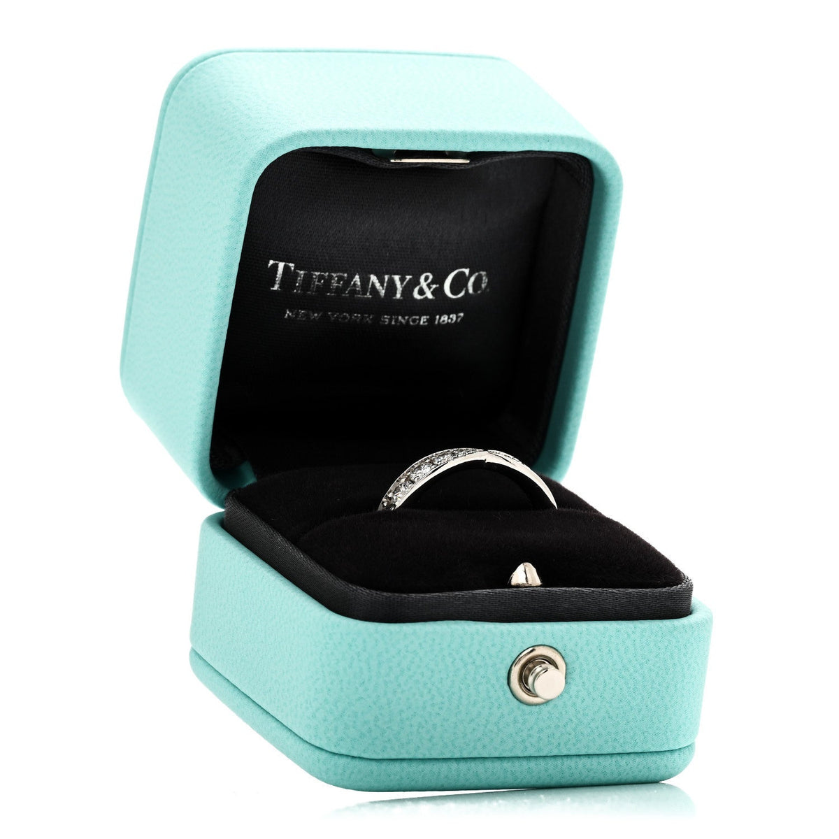 Platinum Diamond 4.3mm Harmony Band Ring 54 7