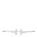 18K White Gold Diamond T Wire Bracelet