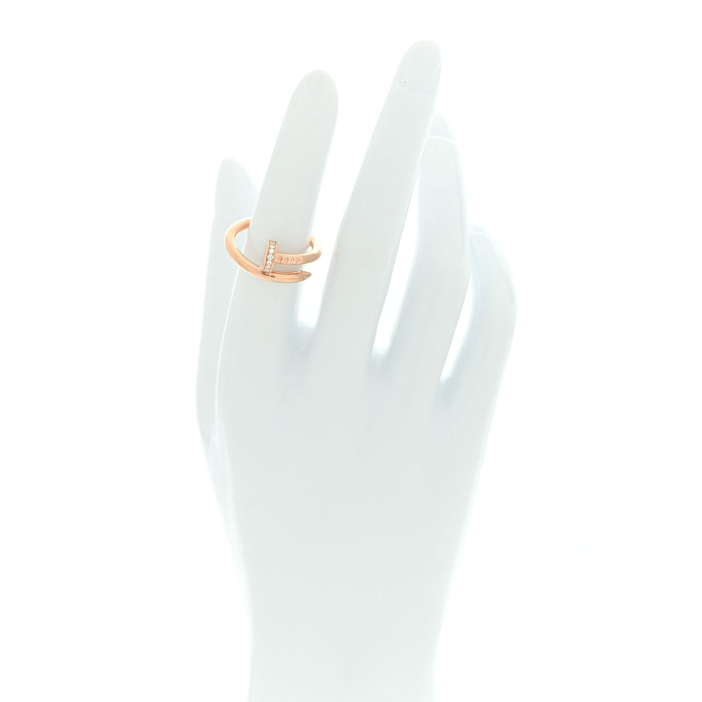 18K Pink Gold Diamond Juste Un Clou Ring 54 6.75