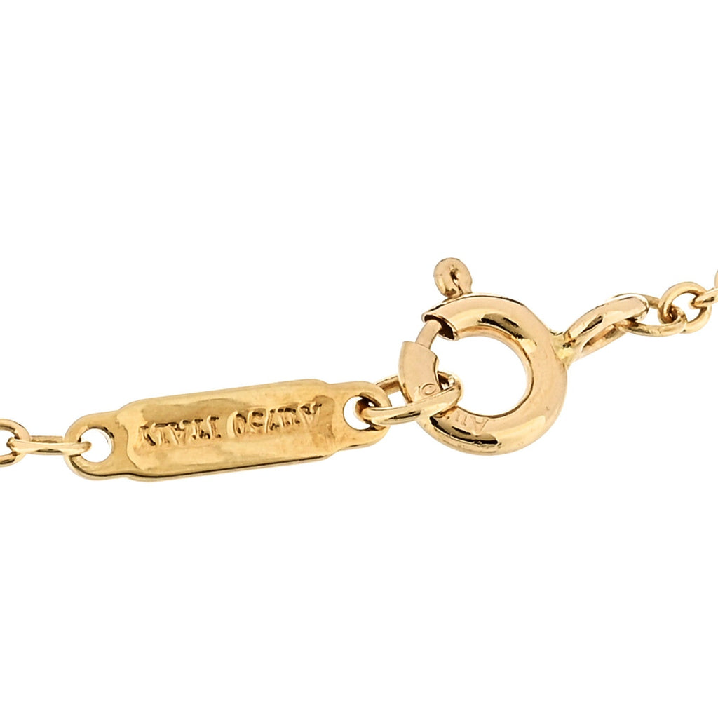 18K Yellow Gold Diamond Tag Chain Bracelet