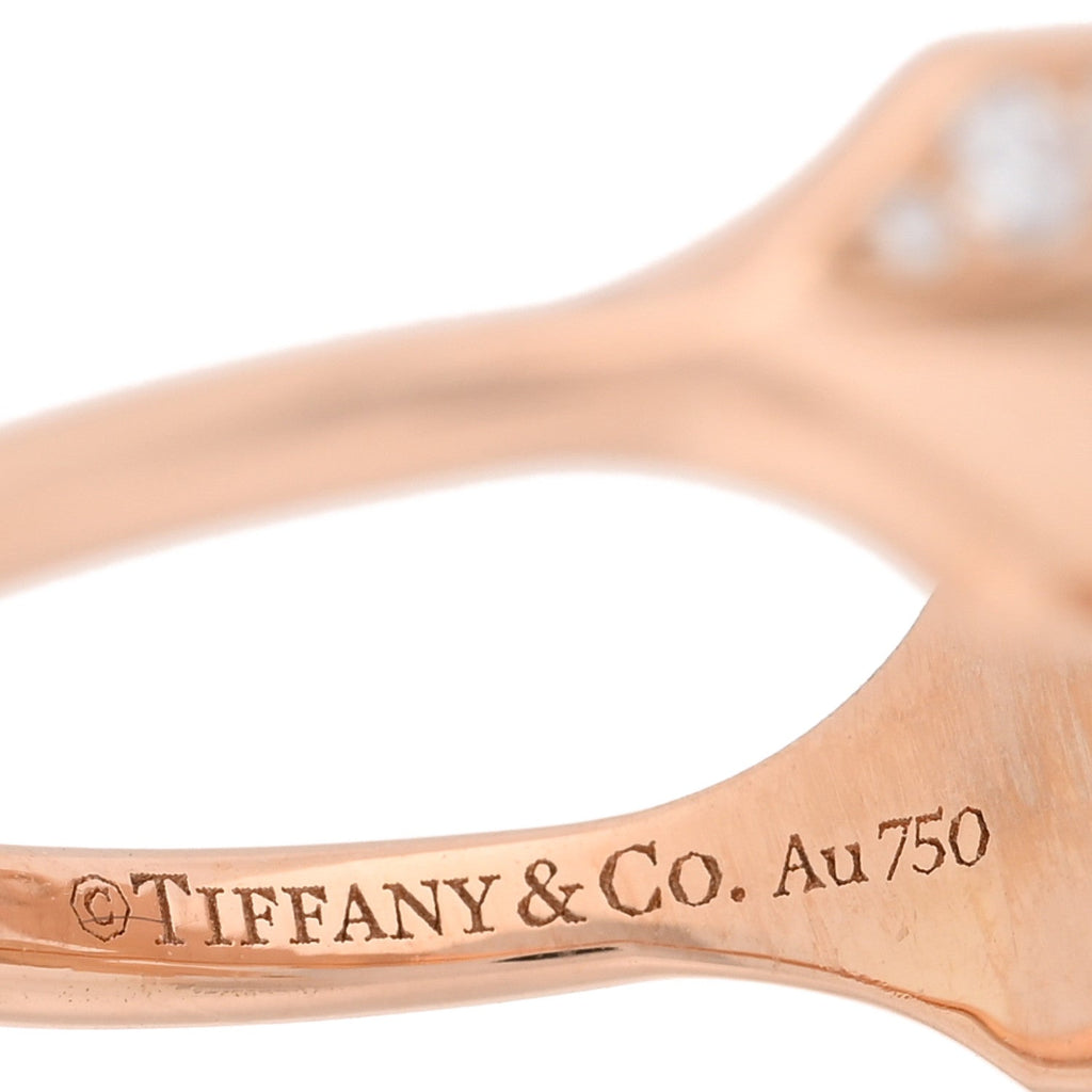 18K Rose Gold Diamond Victoria Vine Bypass Ring 52 6