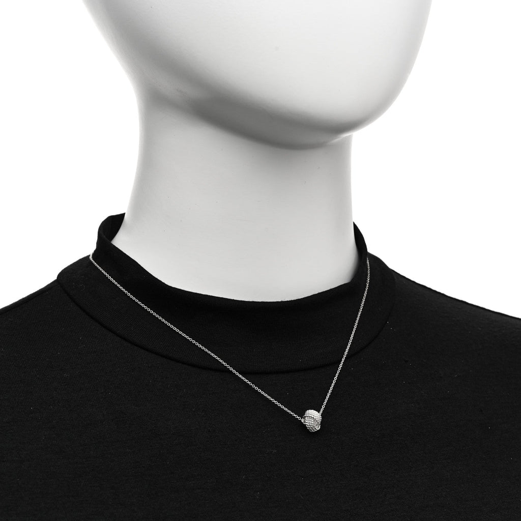 Sterling Silver Twist Knot Pendant Necklace