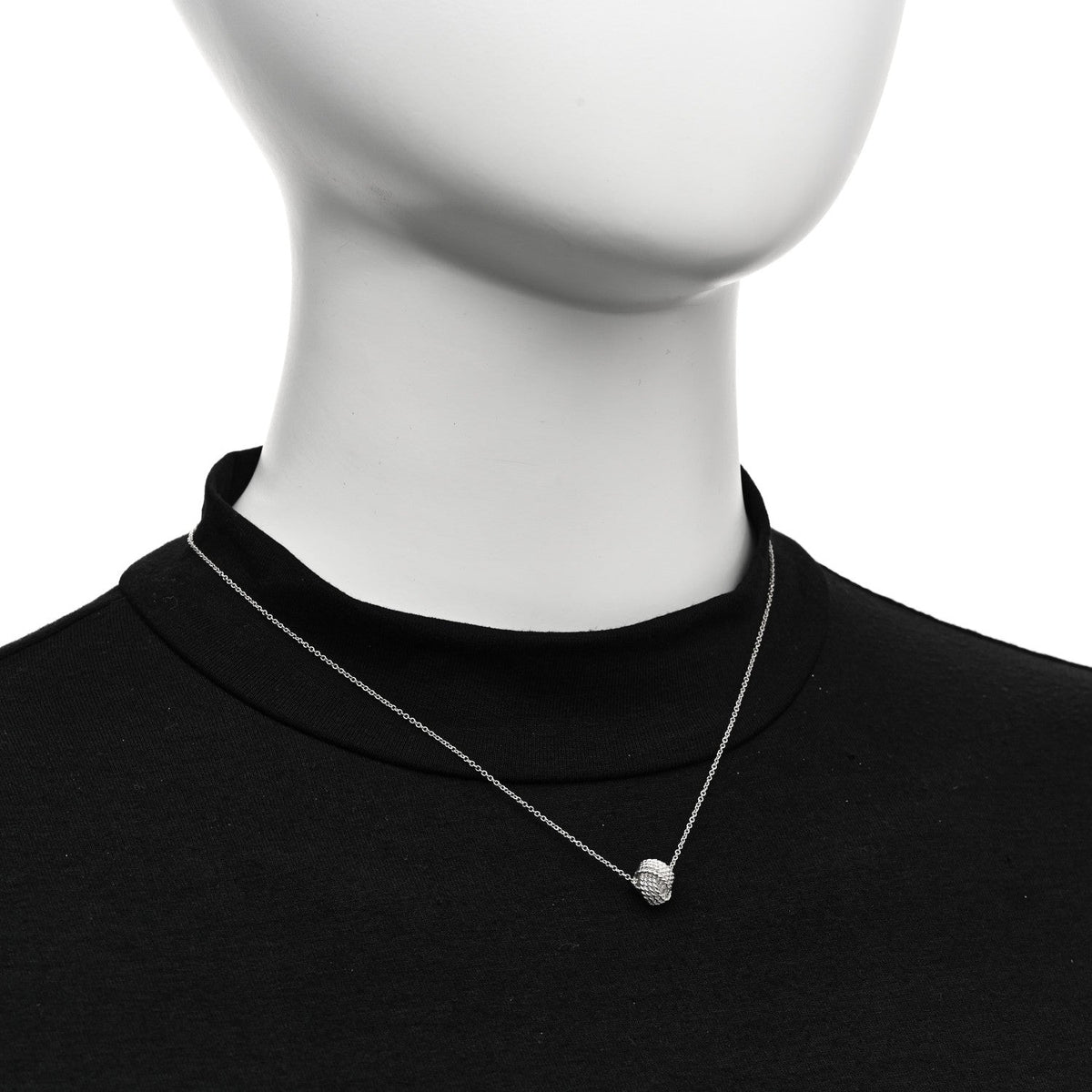 Sterling Silver Twist Knot Pendant Necklace