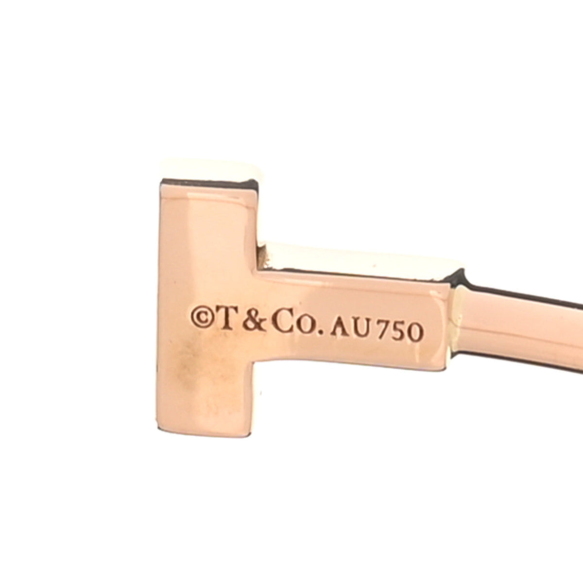 18K Rose Gold Narrow T Wire Bracelet