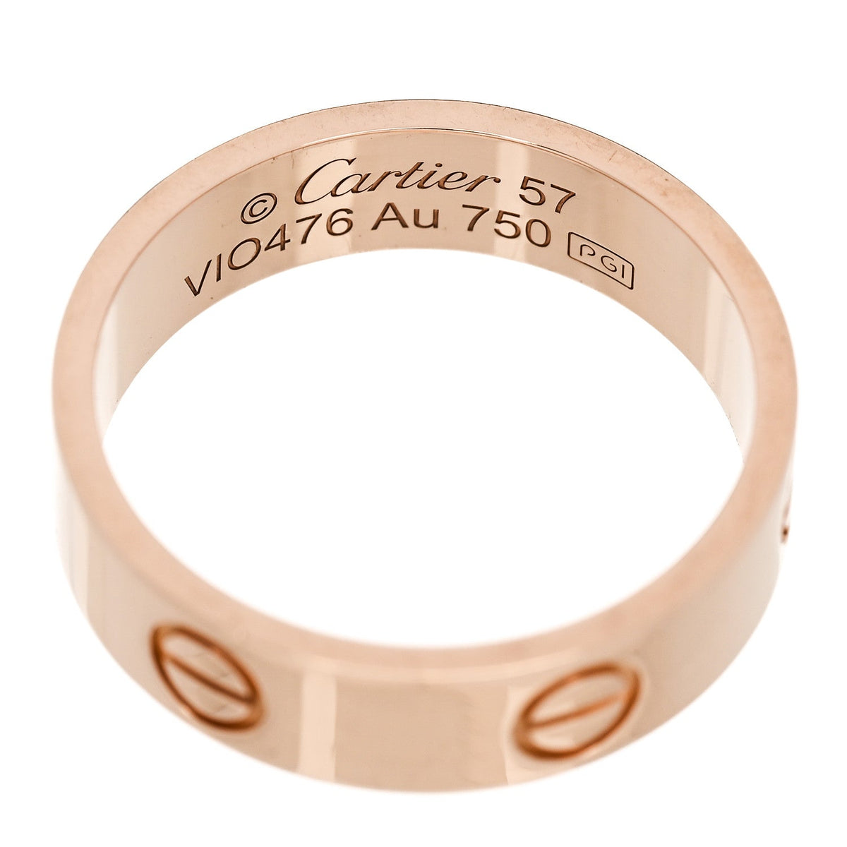 18K Pink Gold 5.5mm LOVE Ring 57 8