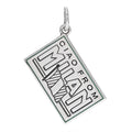 Sterling Silver Enamel Milan Postcard Charm Blue
