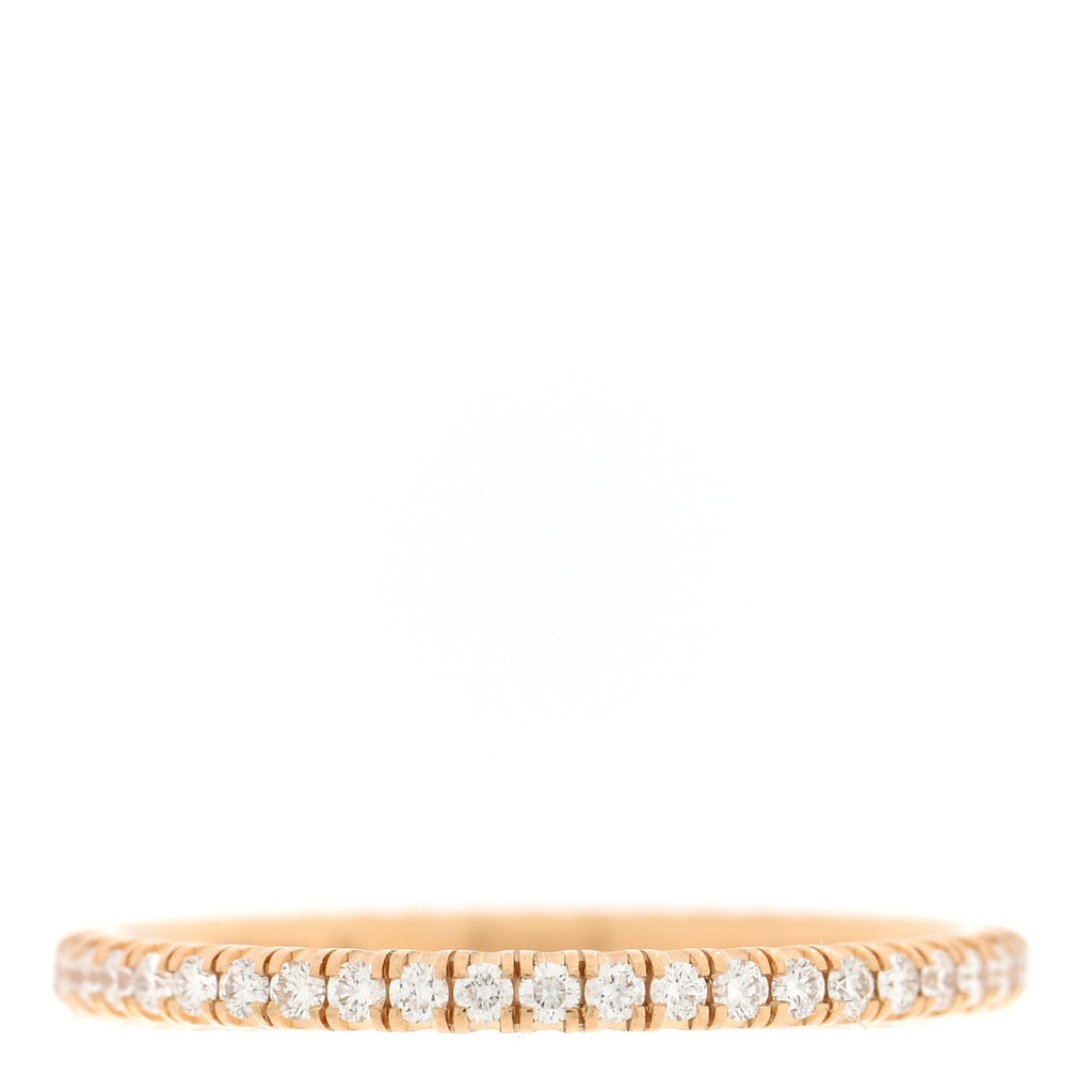 18K Yellow Gold Diamond 1.5mm Etincelle de Cartier Wedding Band Ring 49 5