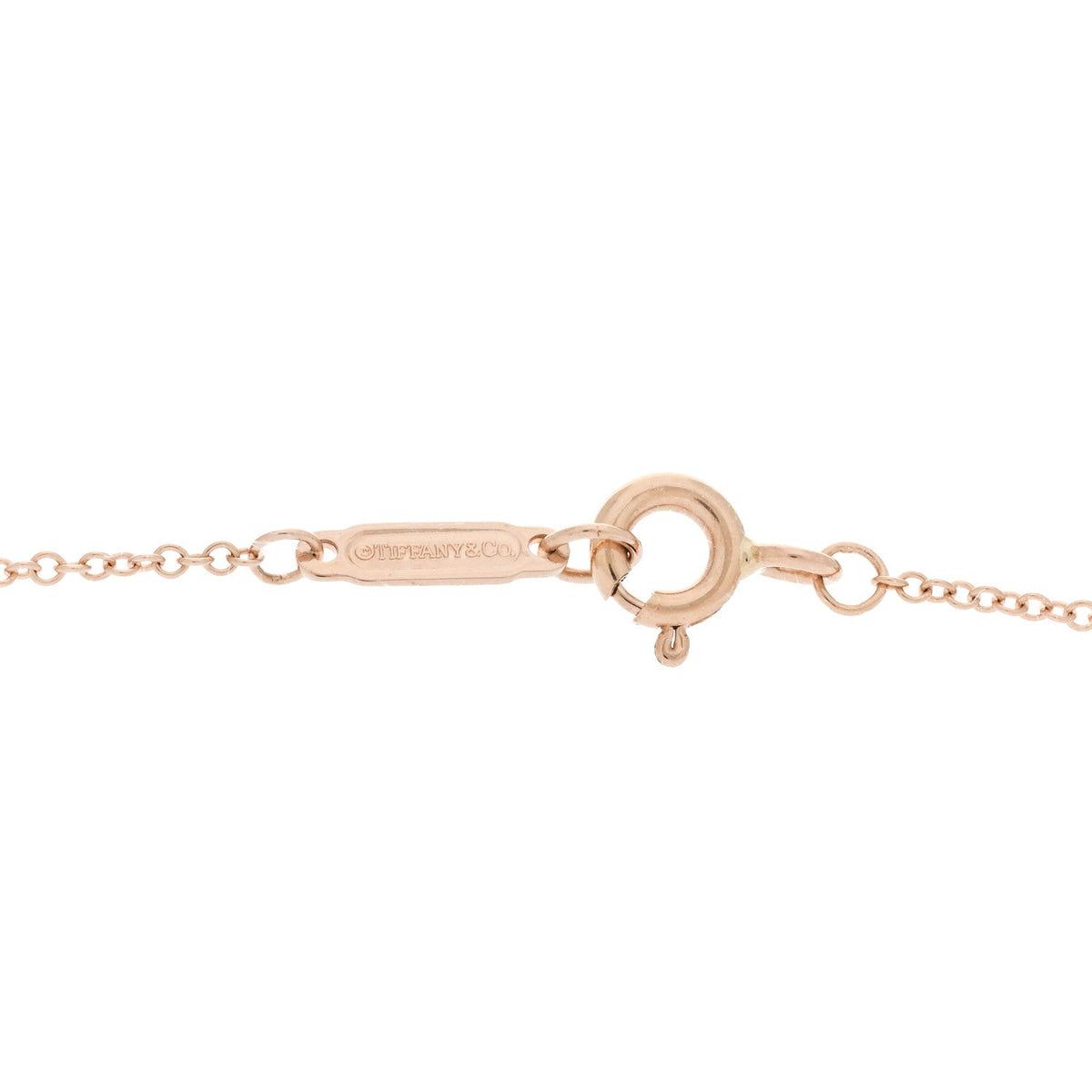 18K Rose Gold Diamond Graduated Drop Pendant Necklace