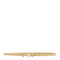 18K Yellow Gold Diamond 2.6mm Cable Collectibles Buckle Bracelet