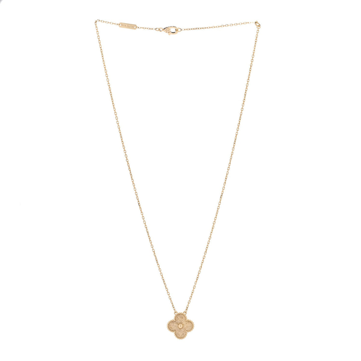 18K Yellow Gold Vintage Alhambra Pendant Necklace