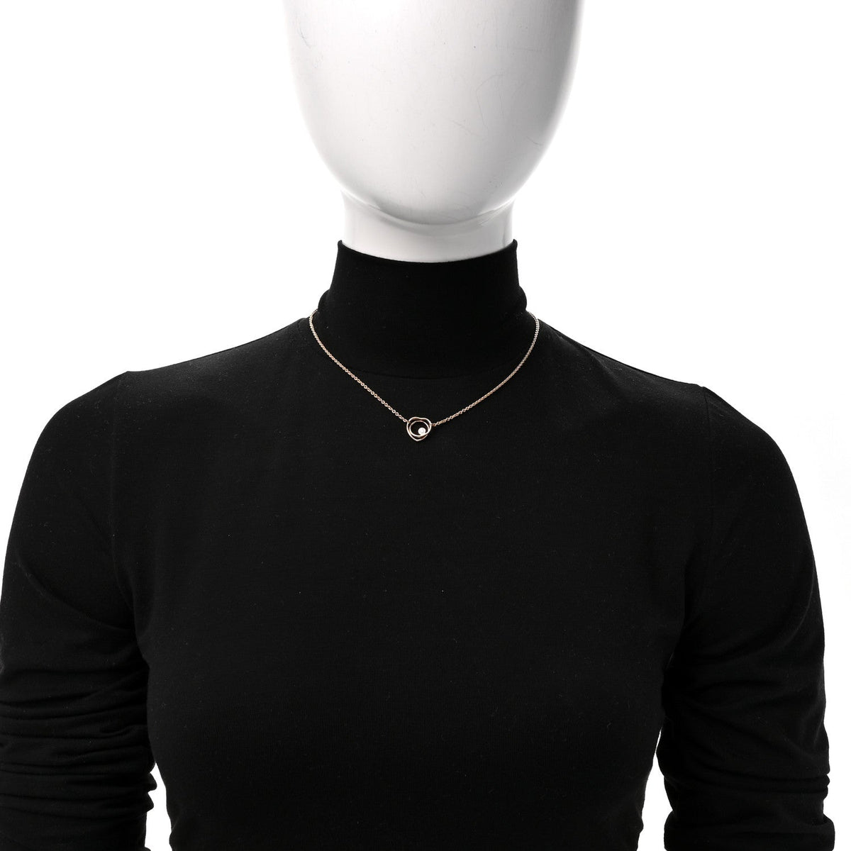 18K Rose Gold Diamond TPM Vertige Coeur Necklace
