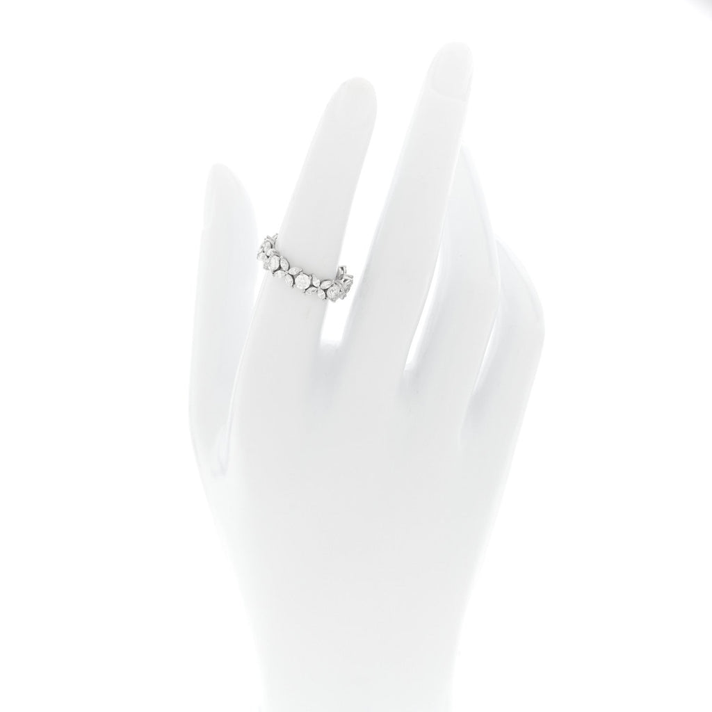 Platinum Diamond Victoria Alternating Band Ring 53 6.25