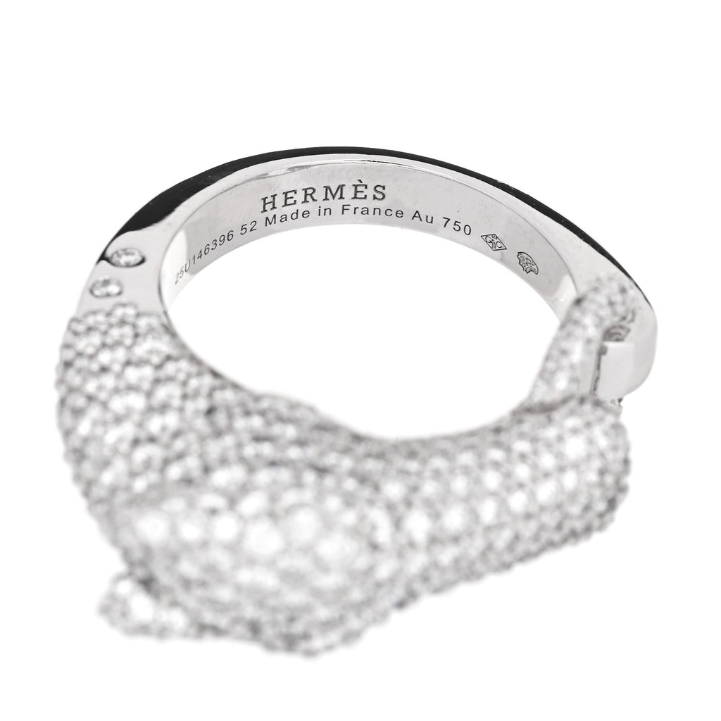 18K White Gold Diamond Galop Ring 52 6