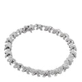 18K White Gold Diamond Signature X Bracelet
