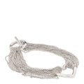 Sterling Silver Open Heart Multi Strand Bracelet