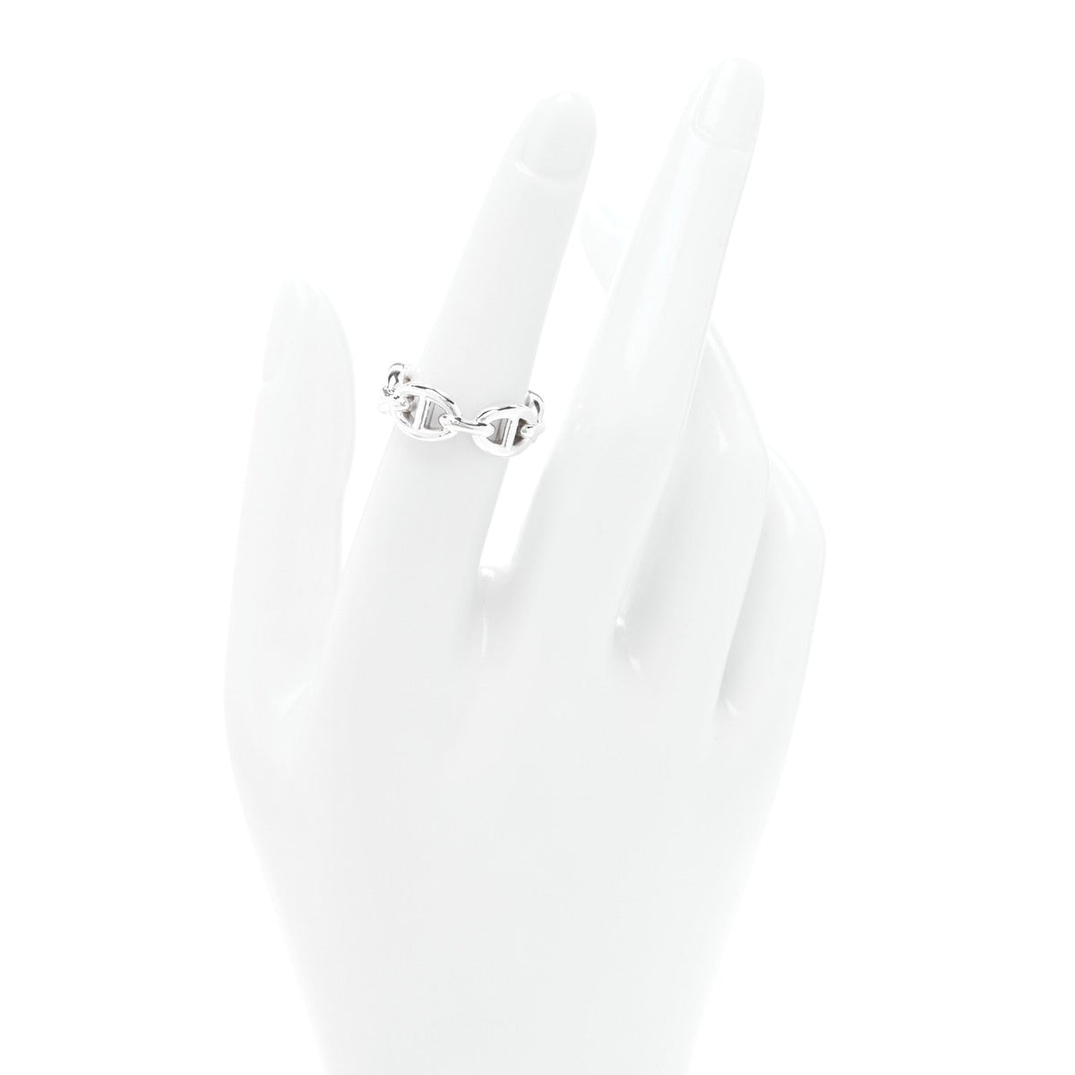 Sterling Silver PM Chaine d'Ancre Enchainee Band Ring 52 6