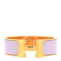 Enamel Wide Clic Clac H Bracelet GM Parme