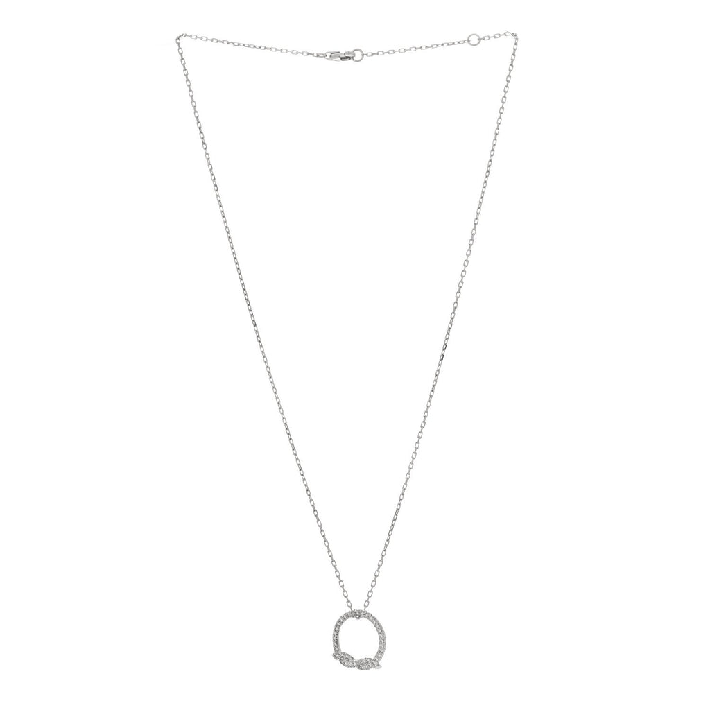 18K White Gold Diamond Entrelaces Necklace