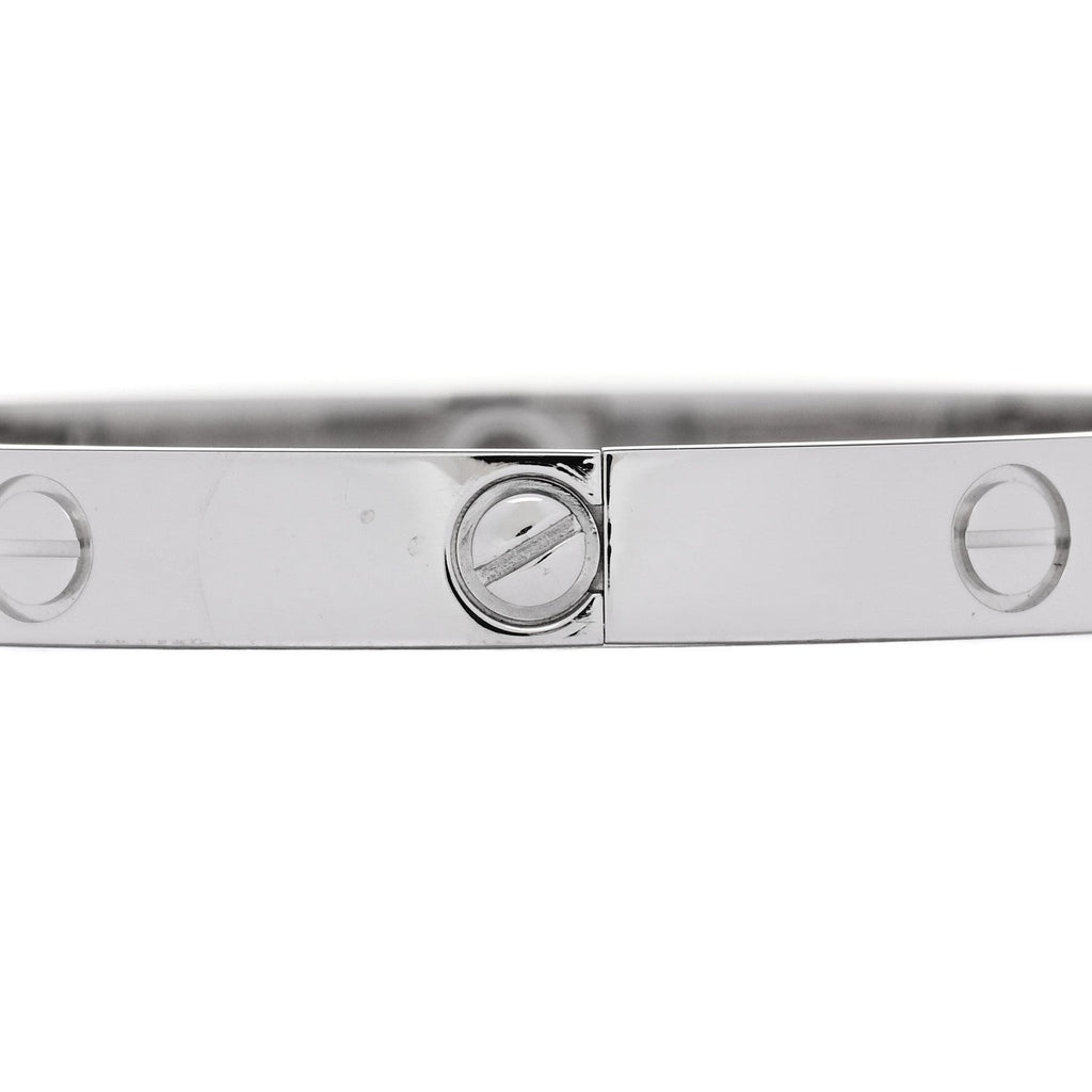 18K White Gold 4 Diamond Love Bracelet 18
