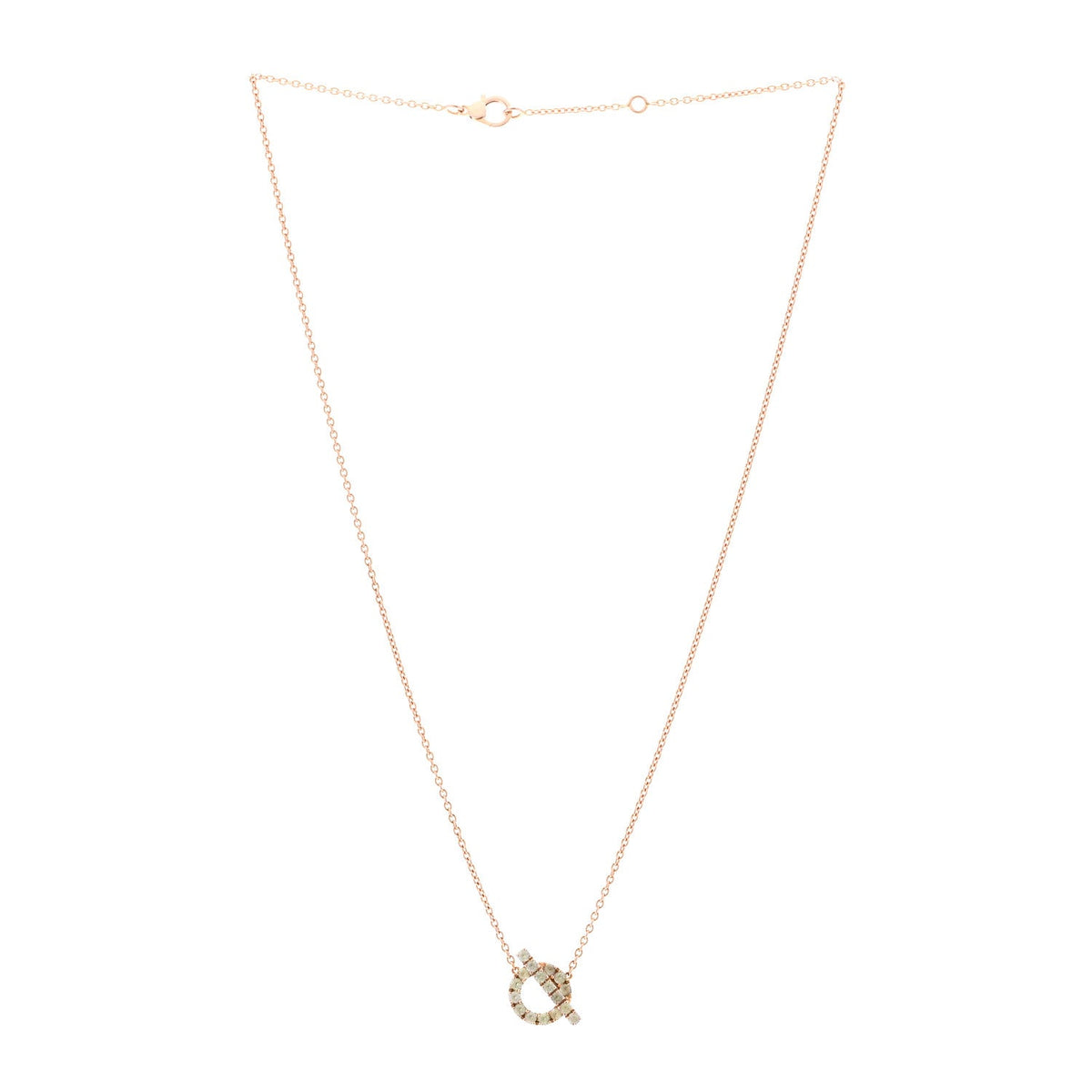 18K Rose Gold Green Sapphire Finesse Pendant Necklace
