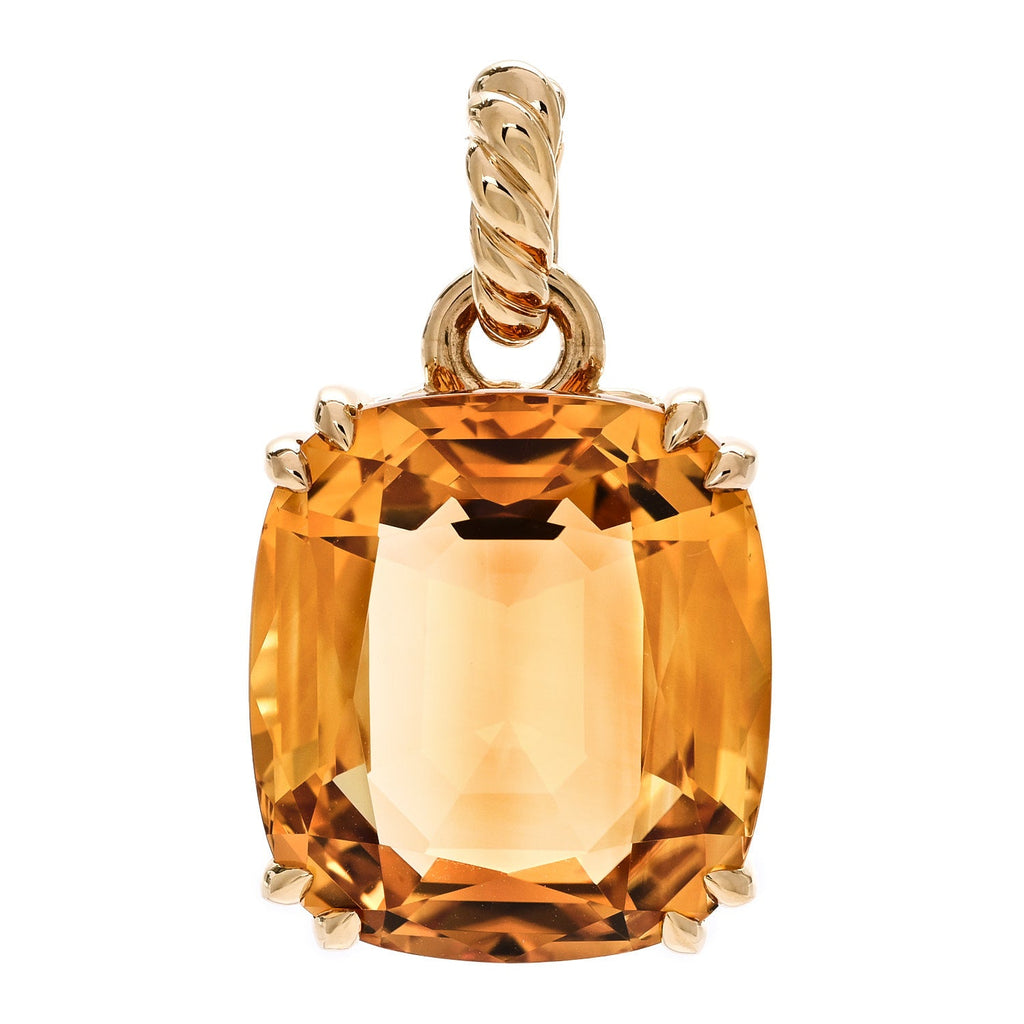 18K Yellow Gold Amethyst 22mm Marbella Pendant