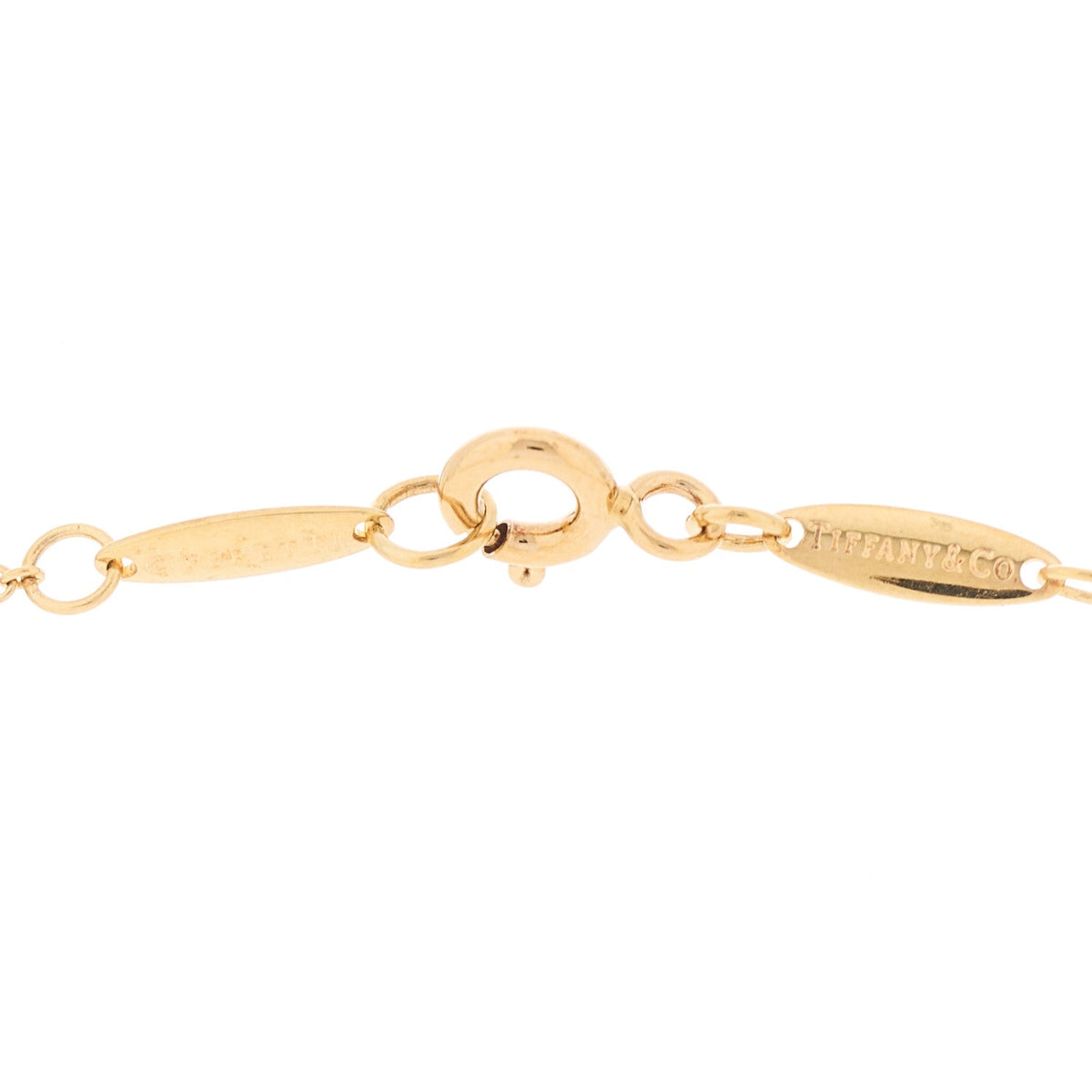 18K Yellow Gold 9mm Elsa Peretti Bean Pendant Necklace