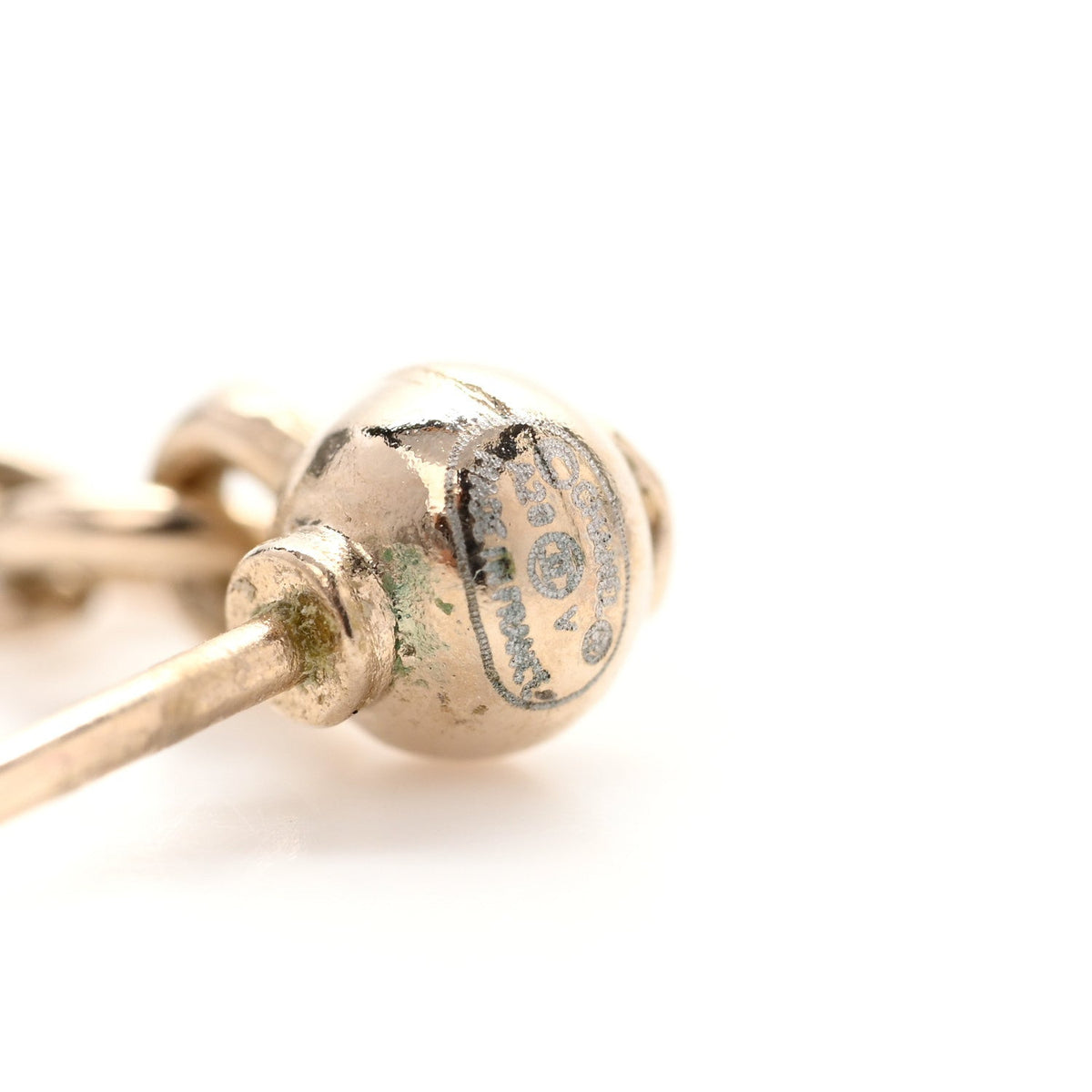 Crystal CC Drop Earrings Pink Grey Gold