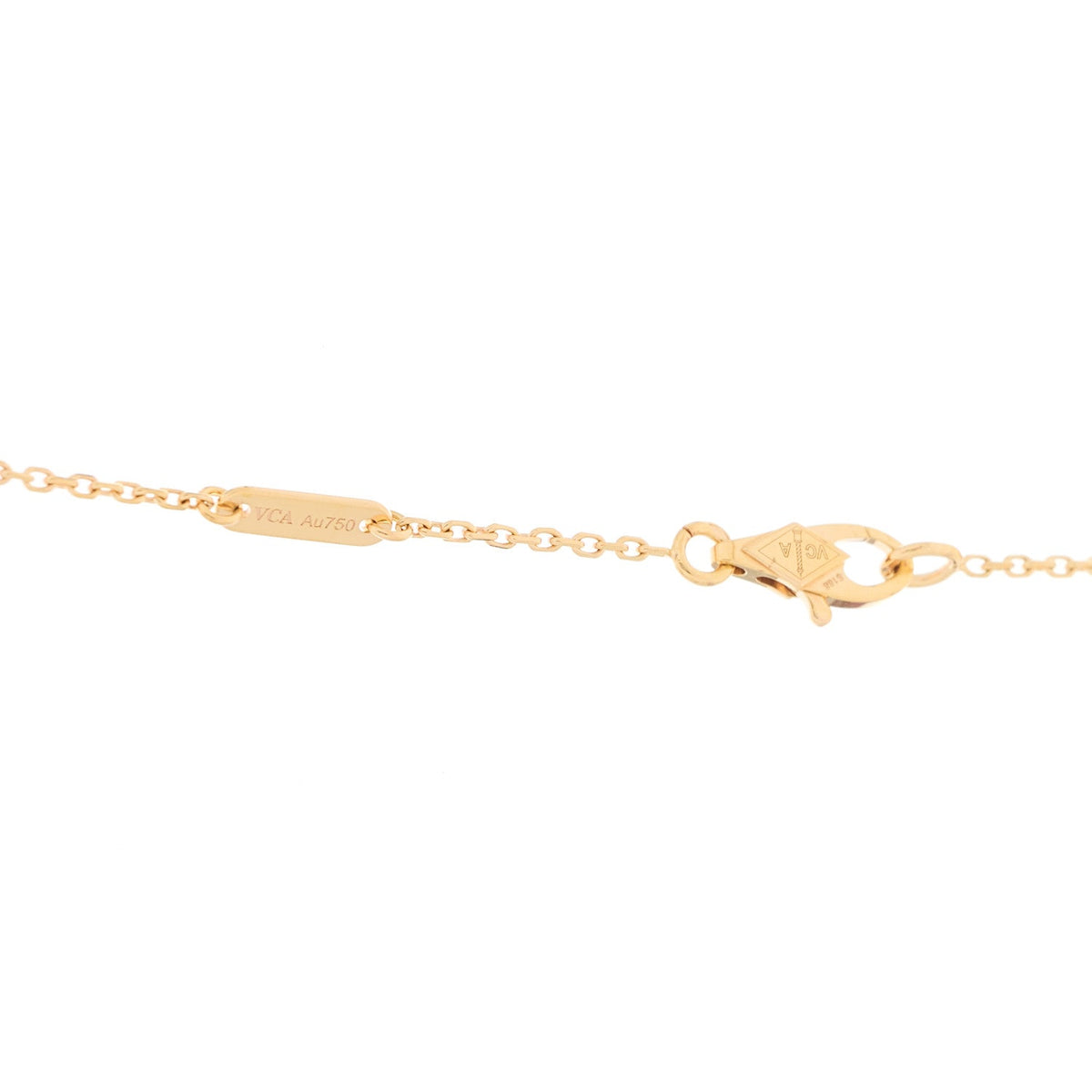18K Rose Gold Carnelian Sweet Alhambra Pendant Necklace