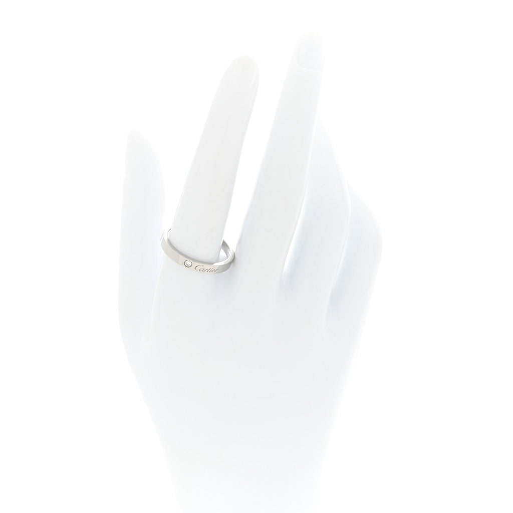 Platinum Diamond 3mm C De Cartier Wedding Band Ring 61 9.5
