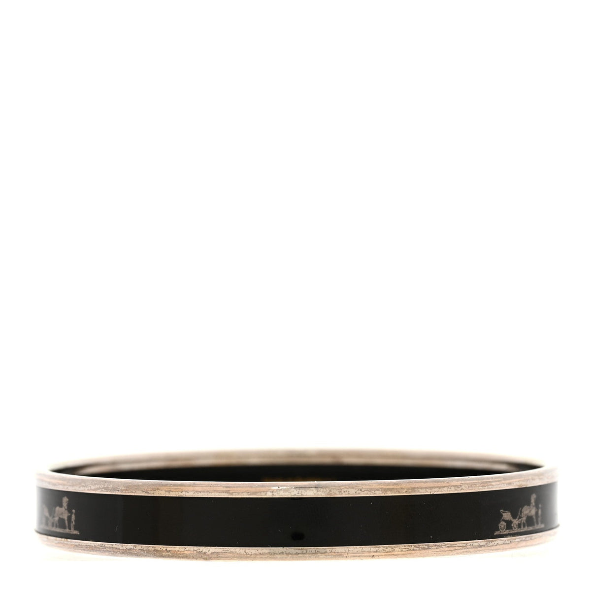 Enamel Printed Narrow Caleche Bracelet 70 Black