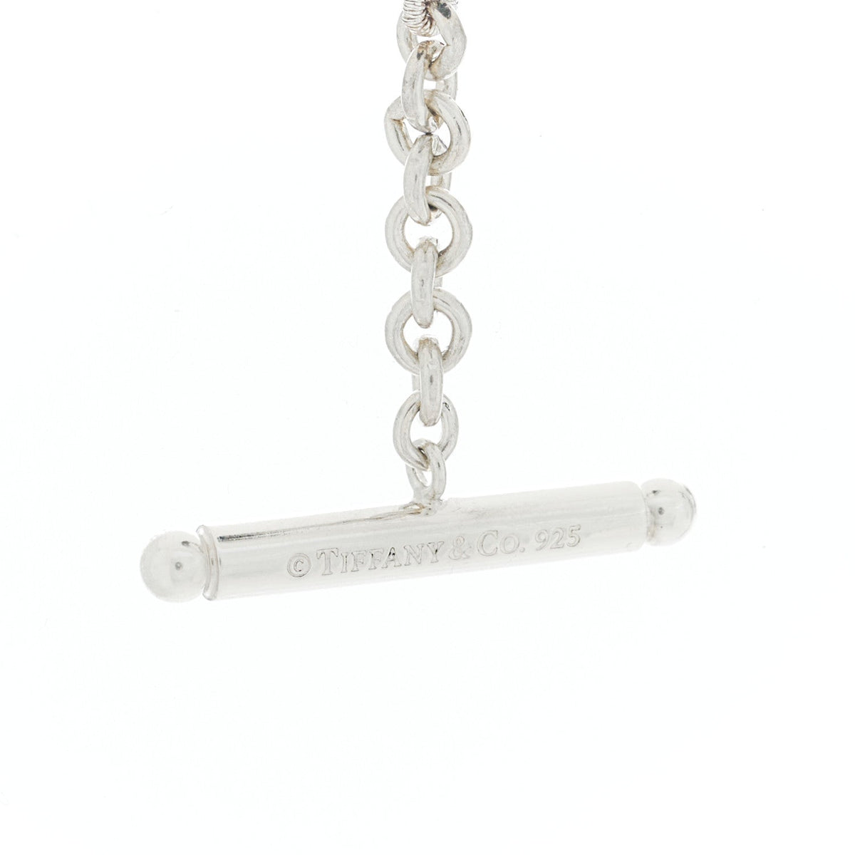 Sterling Silver Black Onyx Bead Toggle Necklace