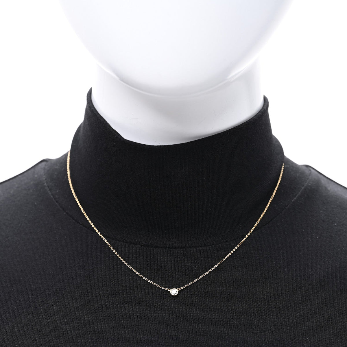 18K Yellow Gold Diamond .15ct Elsa Peretti Diamonds by the Yard Pendant Necklace