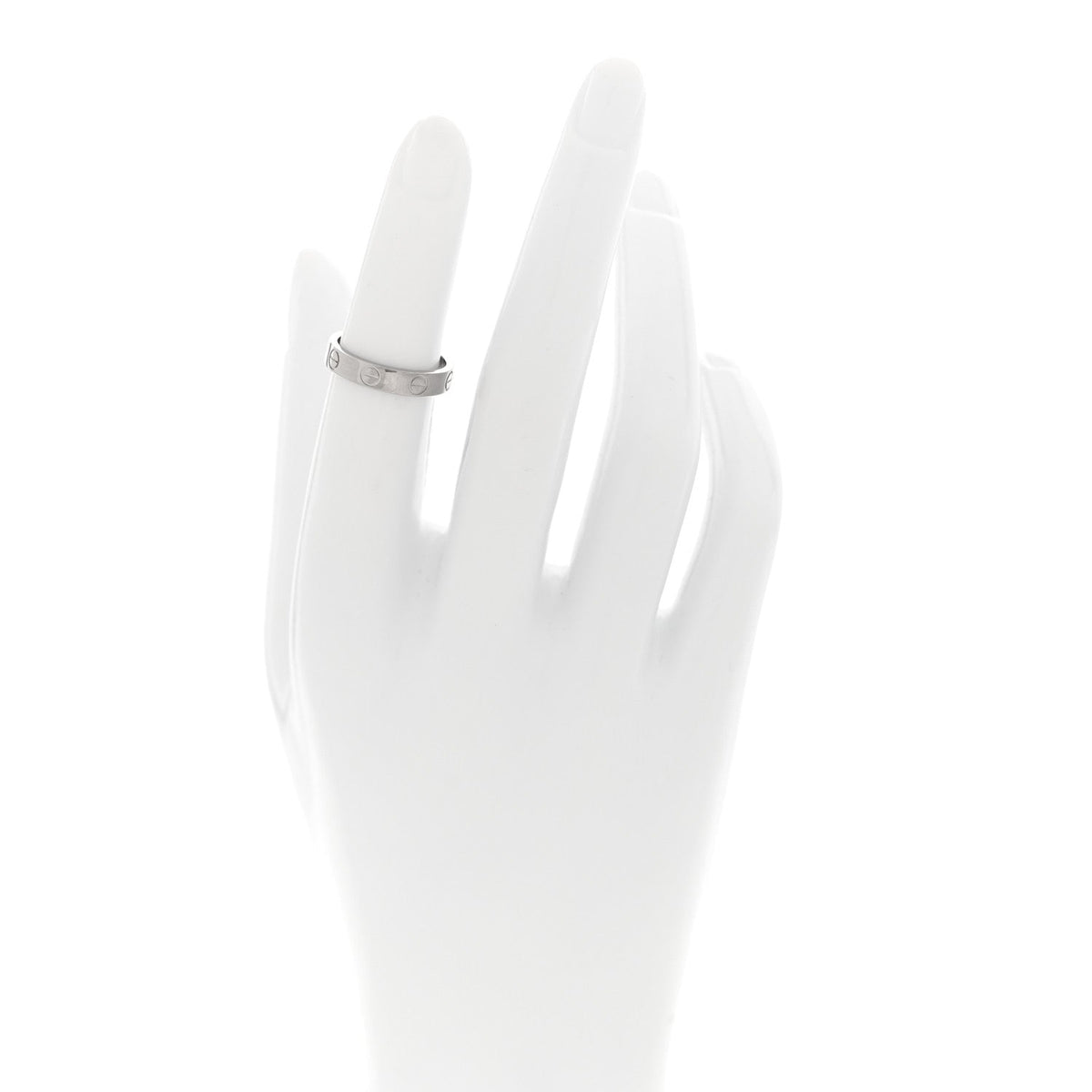 18K White Gold 3.5mm LOVE Wedding Band Ring 48 4.5