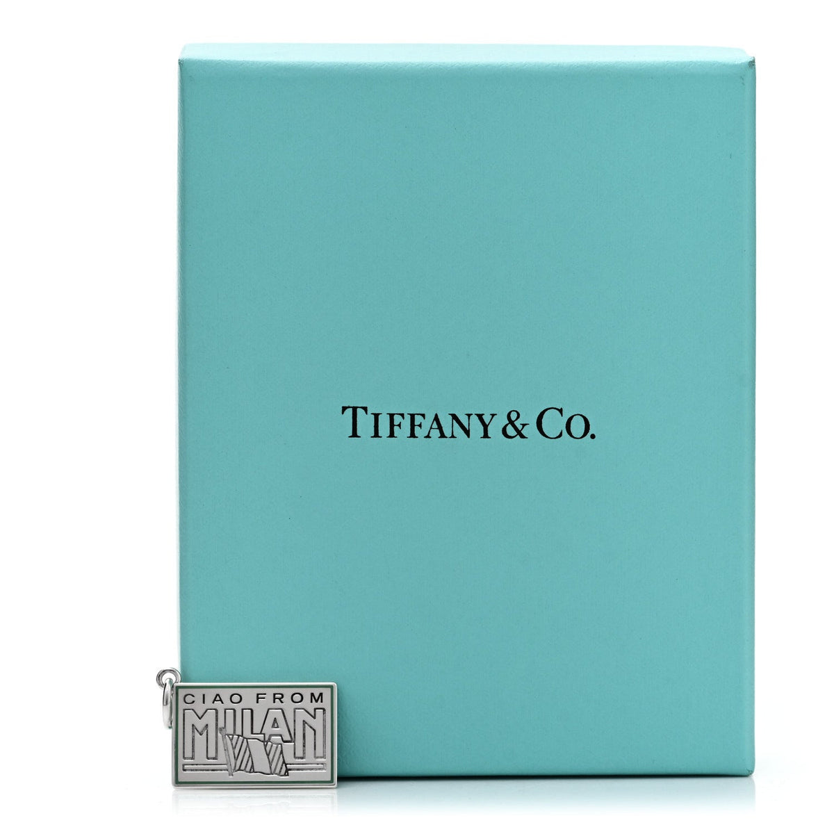Sterling Silver Enamel Milan Postcard Charm Blue
