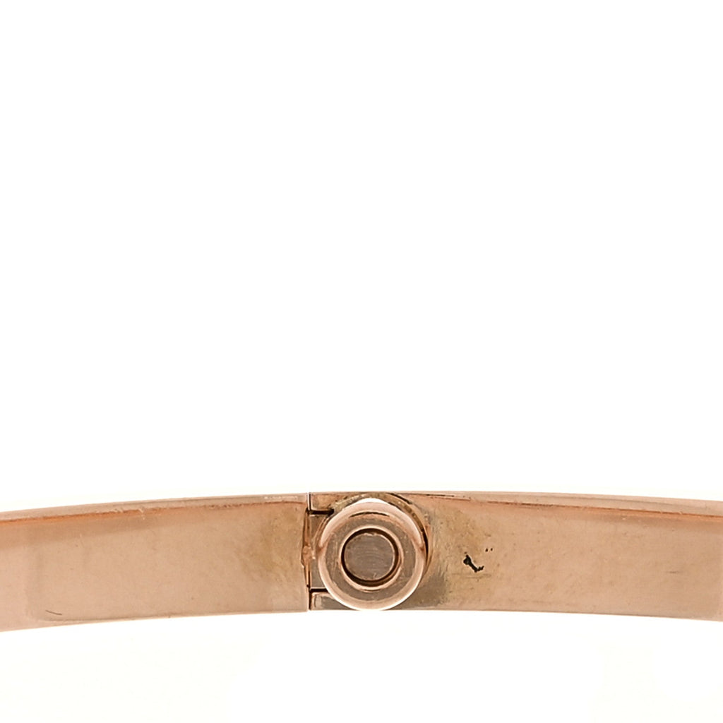 18K Pink Gold 6 Diamond Small LOVE Bracelet 18