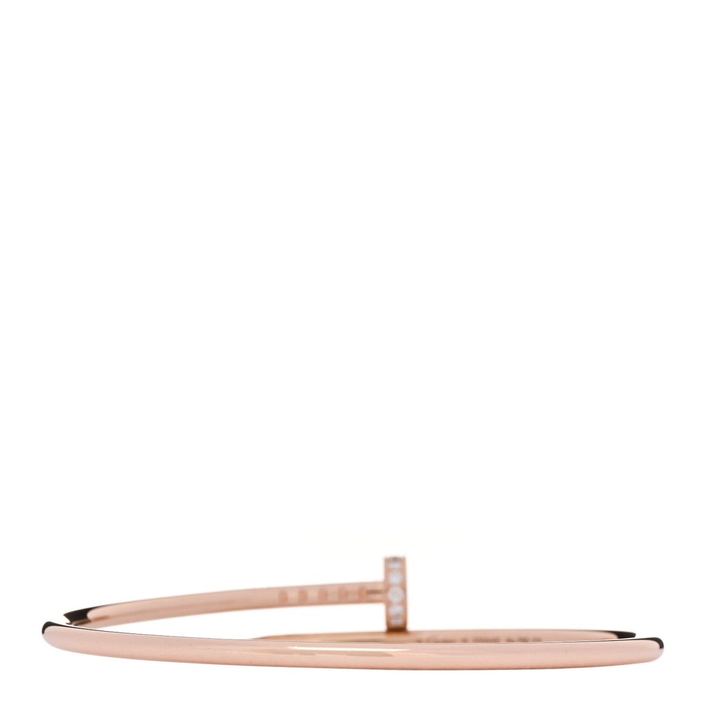 18K Pink Gold Diamond Small Juste Un Clou Bracelet 16