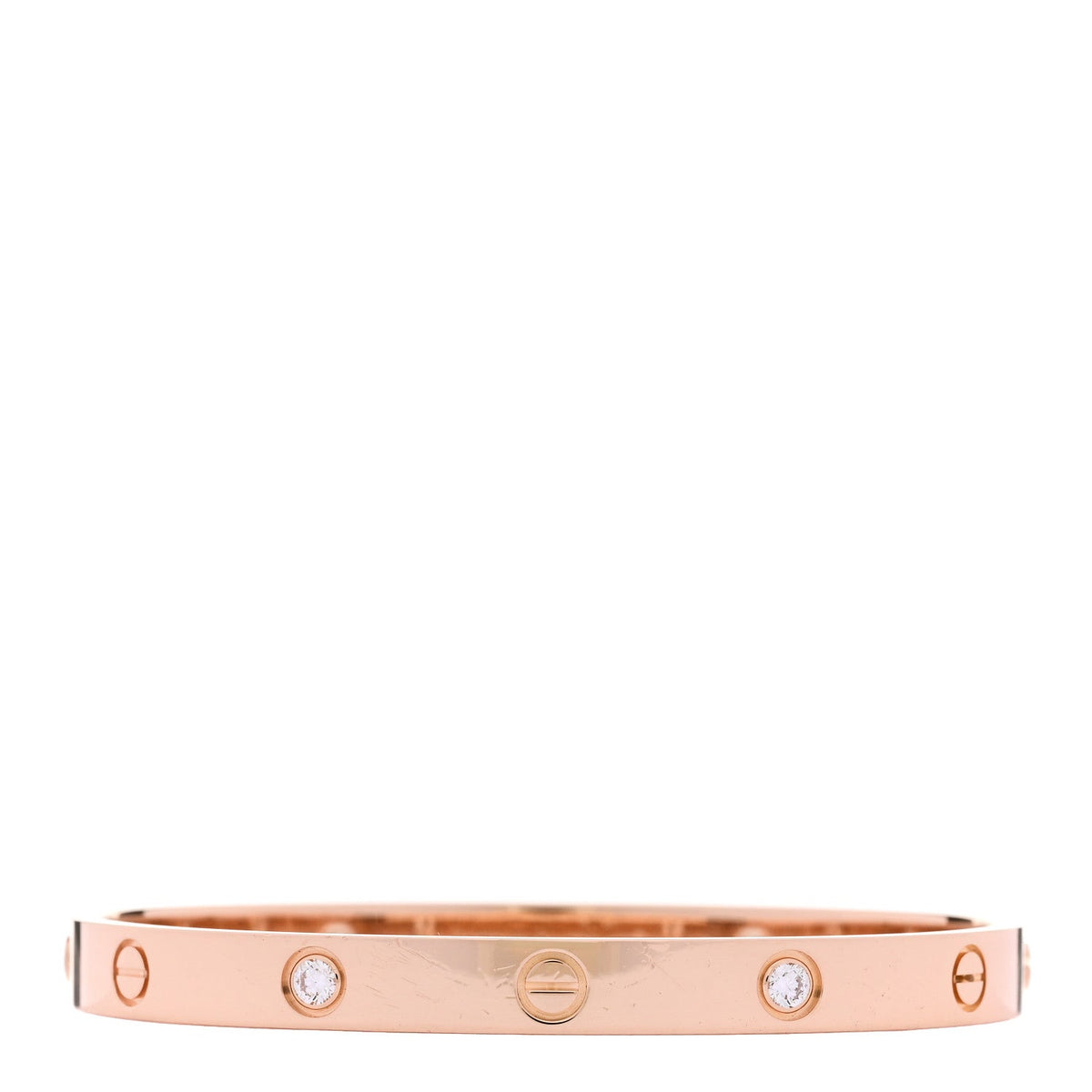 18K Pink Gold 4 Diamond LOVE Bracelet 18