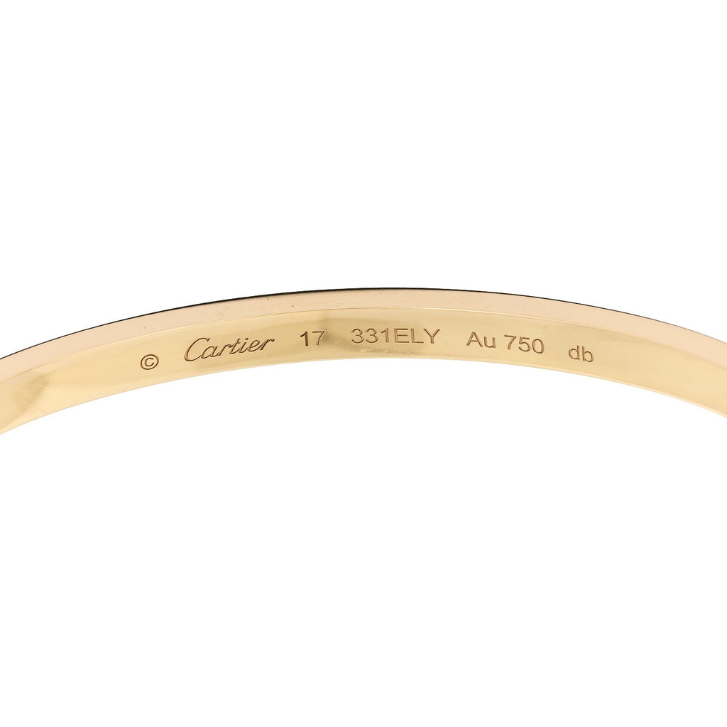 18K Yellow Gold Small LOVE Bracelet 17