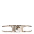 Enamel Narrow Clic Clac H Bracelet GM White