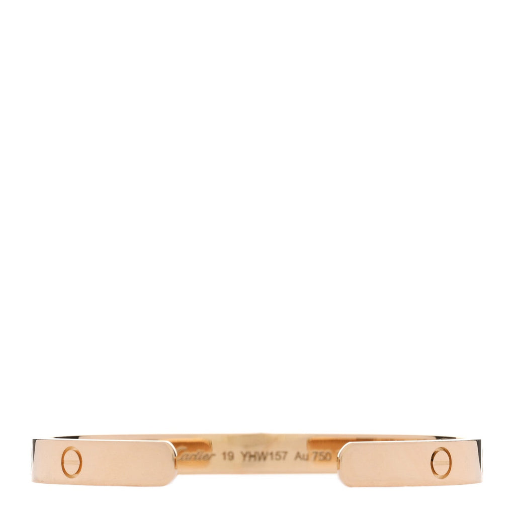 18K Yellow Gold LOVE Cuff Bracelet 19