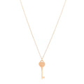 18K Rose Gold Return To Tiffany Heart Key Pendant Necklace