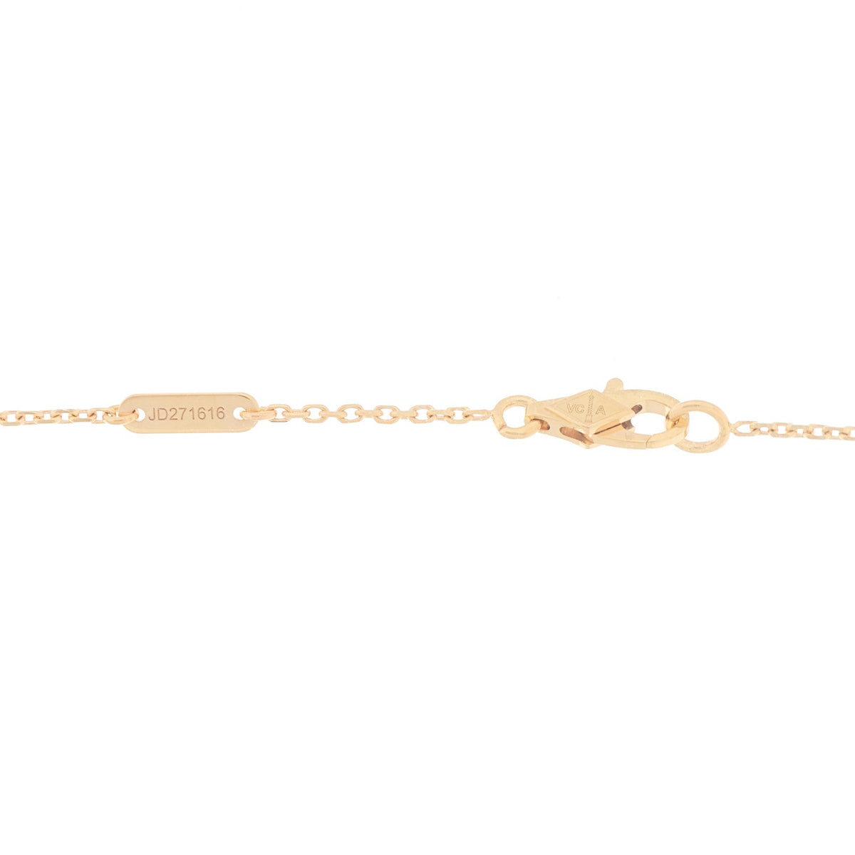 18K Rose Gold Carnelian Sweet Alhambra Pendant Necklace