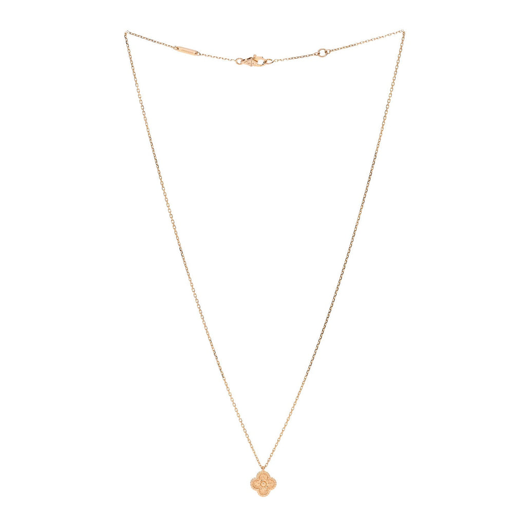 18K Rose Gold Sweet Alhambra Pendant Necklace