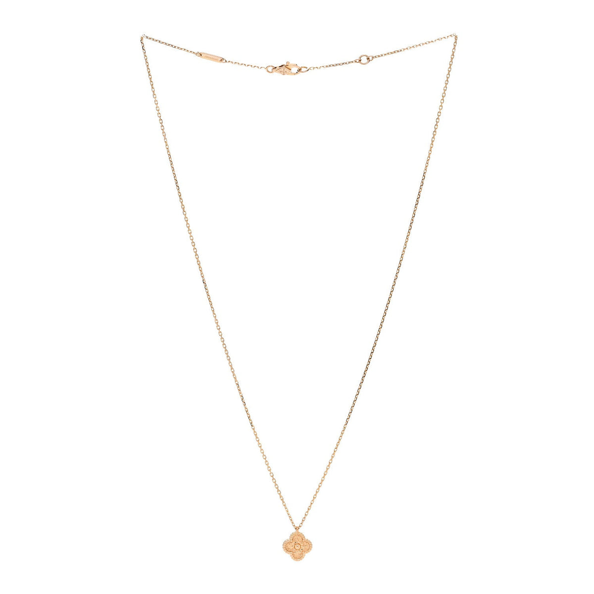 18K Rose Gold Sweet Alhambra Pendant Necklace
