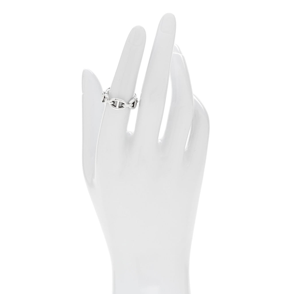 Sterling Silver PM Chaine d'Ancre Enchainee Band Ring 52 6