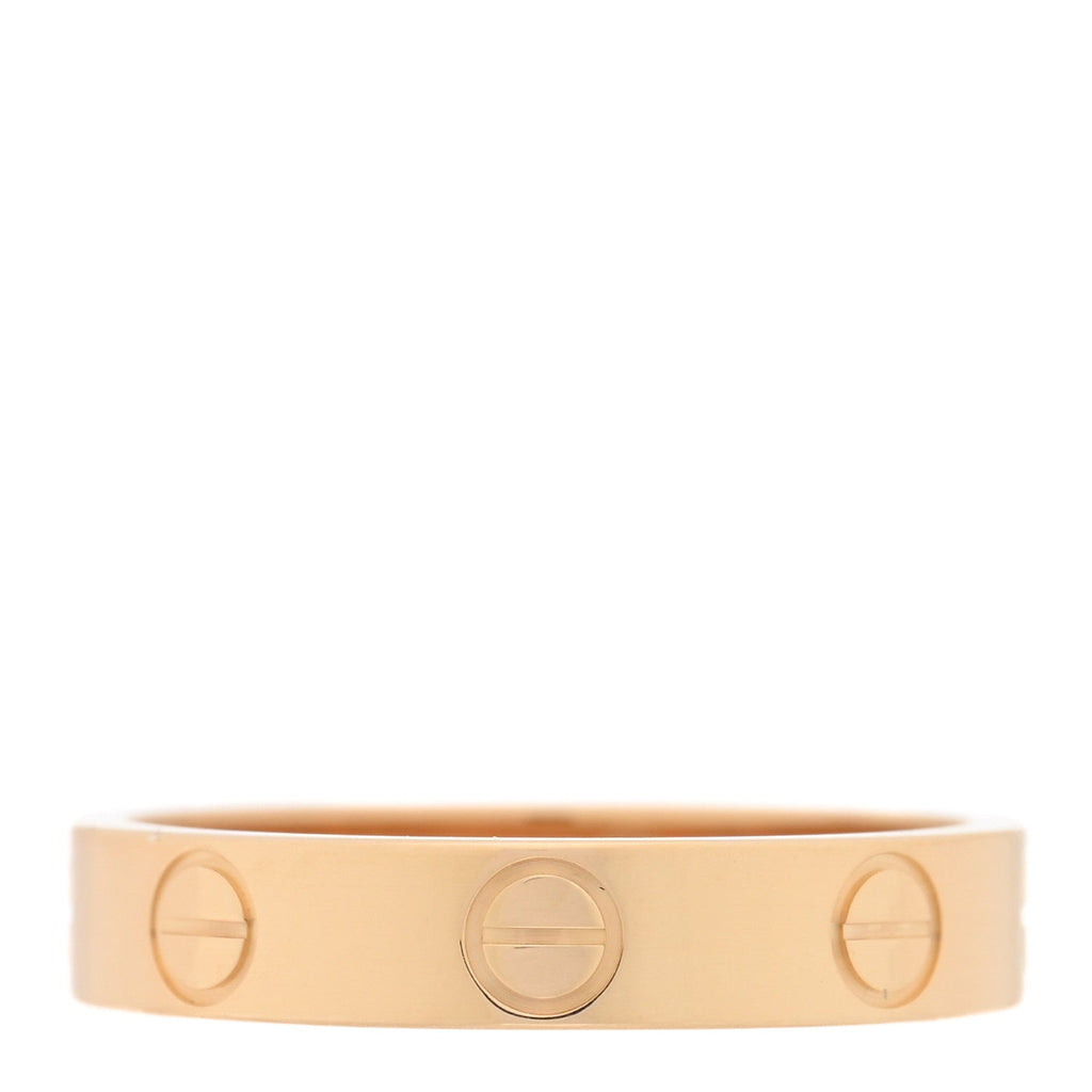 18K Yellow Gold 3.5mm LOVE Wedding Band Ring 50 5.25