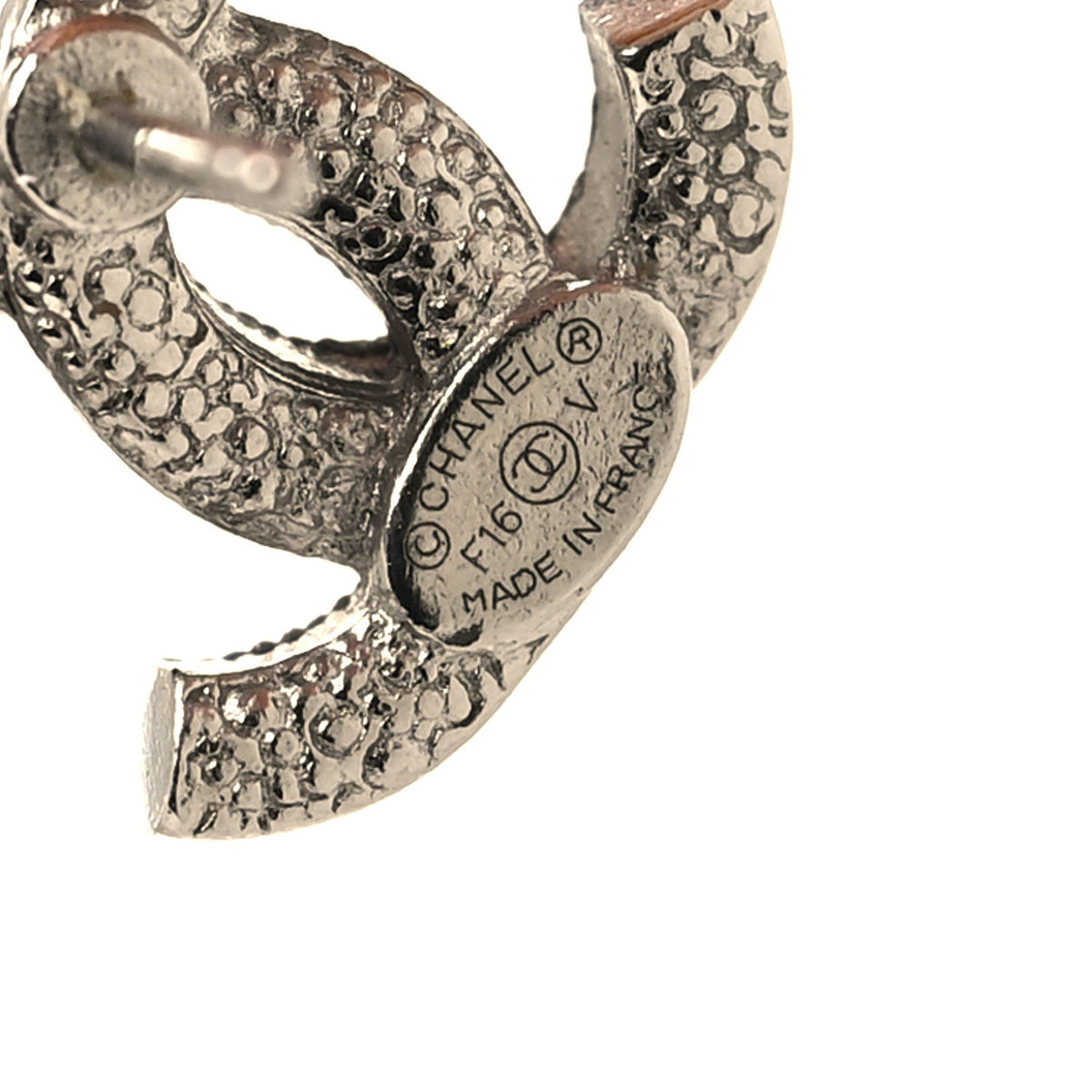 Crystal CC Earrings Silver